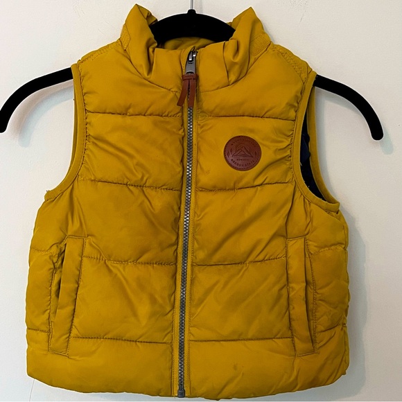 H&M Puffer Vest Ochre Yellow Kids Toddler Size 2-4 Years - Picture 2 of 10
